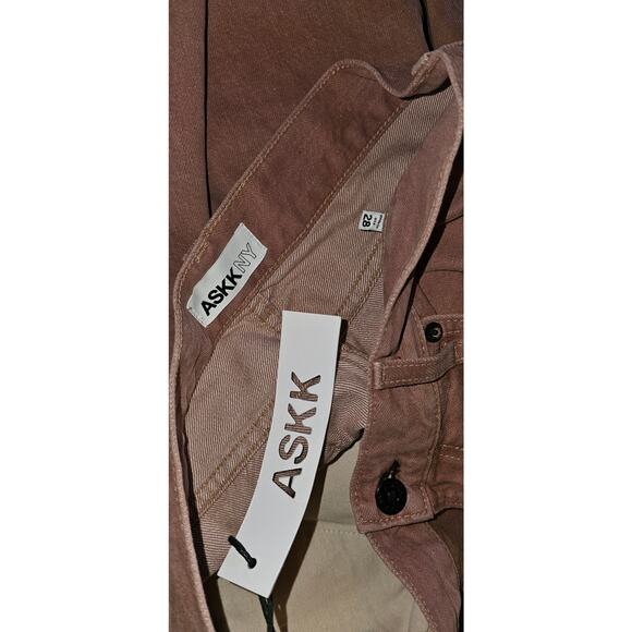 New Anthropologie ASKK NY Atomic High-Rise Wide-Leg Jeans DUSTY ROSE $265 Sz 28 - Picture 5 of 5